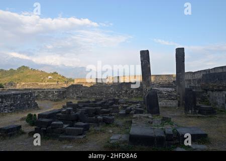 resti di kangra forte, himachal pradesh Foto Stock