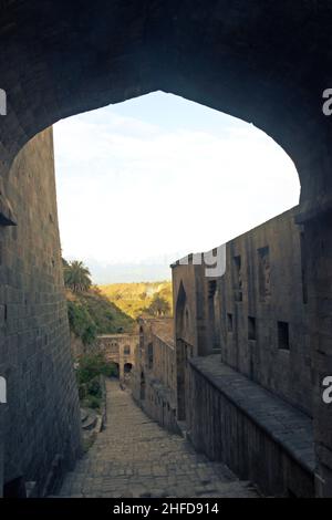 resti di kangra forte, himachal pradesh Foto Stock