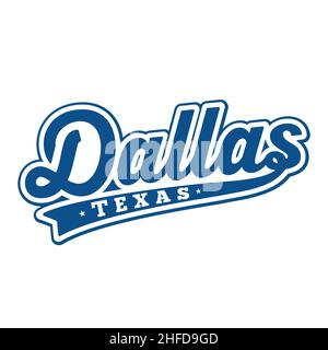 Dallas, Texas, design delle lettere. Design tipografico di Dallas. Vettore e illustrazione. Illustrazione Vettoriale