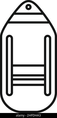 Simbolo di boa di bagnino vettore di contorno. Vita in spiaggia. Guardia di soccorso Illustrazione Vettoriale