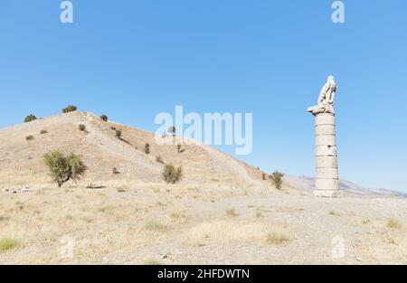 Il Tumulo di Karakus, un antico tumulo funerario in Turchia Foto Stock