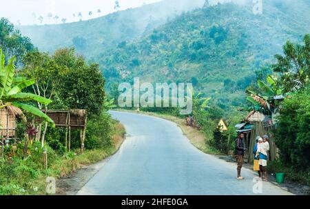 Antanananarivo è la capitale del Madagascar, nelle Highlands centrali dell’isola. Foto Stock