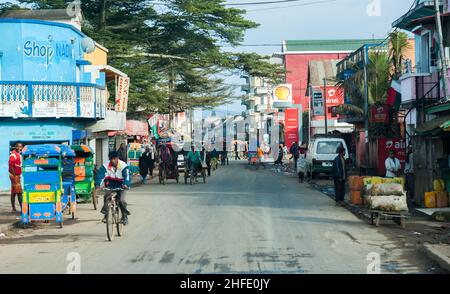 Antanananarivo è la capitale del Madagascar, nelle Highlands centrali dell’isola. Foto Stock