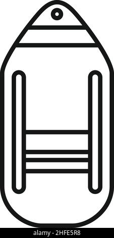 Simbolo di boa di bagnino vettore di contorno. Vita in spiaggia. Guardia di soccorso Illustrazione Vettoriale