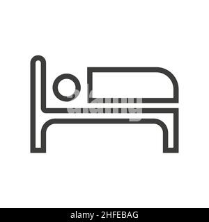 Icona di riposo contorno isolato su sfondo bianco Illustrazione Vettoriale