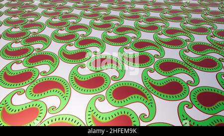 Vintage Metal pattern retro background Abstract Minimal animation 3D render Foto Stock