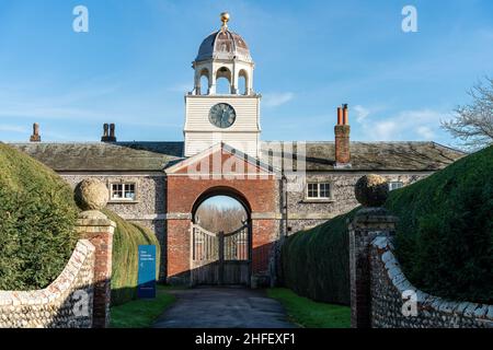 GLYNDE, EAST SUSSEX, Regno Unito - GENNAIO 12 : Vista di Glynde Place a Glynde, East Sussex, Regno Unito il 12 Gennaio 2022 Foto Stock