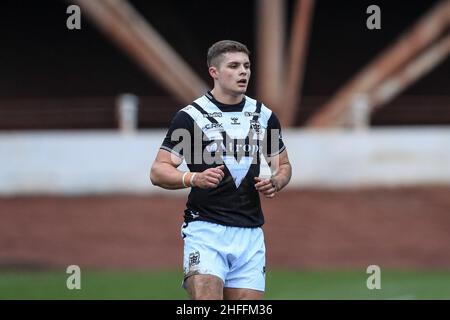 Cameron Scott (24) di Hull FC durante la partita a Bradford, Regno Unito il 1/16/2022. (Foto di James Heaton/News Images/Sipa USA) Foto Stock