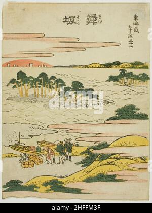 Maisaka, dalla serie "cinquantatre stazioni del Tokaido (Tokaido gojusan tsugi)", Giappone, c.. 1806. Foto Stock