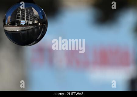 Huntsville, Alabama e luoghi di interesse con Lens Ball Foto Stock