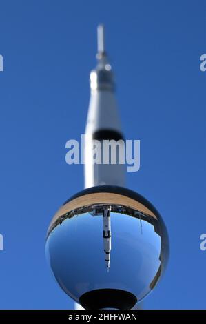 Huntsville, Alabama e luoghi di interesse con Lens Ball Foto Stock