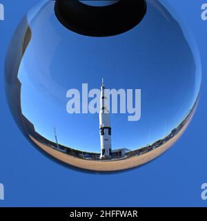 Huntsville, Alabama e luoghi di interesse con Lens Ball Foto Stock