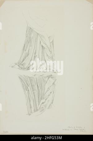 Figura drappeggiato e riflessione, studio per Mirror of Venere, c. 1873-77. Foto Stock