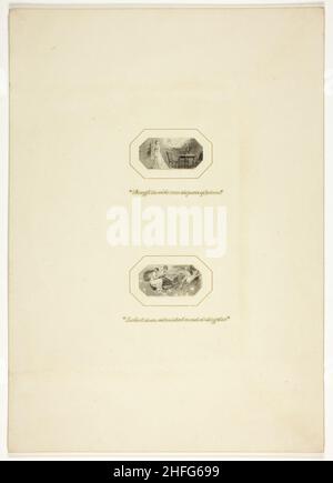 Studio per un piatto dei Trionfi di Temper, nel 1796 Royal Engagements Pocket Book, c.. 1795. Foto Stock