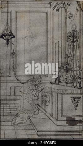 Studio per Vignette in ABB&#xe9; "vie du Venerable don Juan de Palafox" di Dinouart, p. 256, c.. 1767. Foto Stock