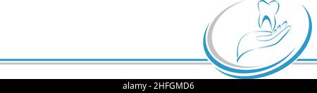 Dente, Dentale, impianto, dentista, cura dentale, sfondo Illustrazione Vettoriale