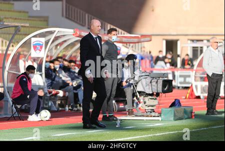 Monaco, Monaco. 16th Jan 2022. Monaco, Monte Carlo - 16 gennaio 2022: AS Monaco - Clermont Foot 63 (J21, L1) con il Football Coach Philippe Clement. Fussball, Calcio, Ligue 1. Mandoga Media Germania Credit: dpa/Alamy Live News Foto Stock