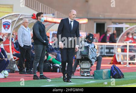 Monaco, Monaco. 16th Jan 2022. Monaco, Monte Carlo - 16 gennaio 2022: AS Monaco - Clermont Foot 63 (J21, L1) con il Football Coach Philippe Clement. Fussball, Calcio, Ligue 1. Mandoga Media Germania Credit: dpa/Alamy Live News Foto Stock