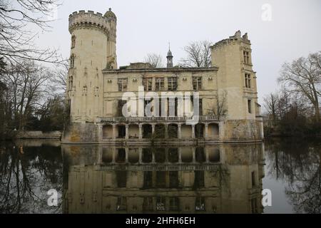 Chateau de la Mothe Chandeniers Foto Stock