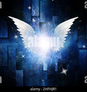 Angel Winged Abstract. 3D rendering Foto Stock