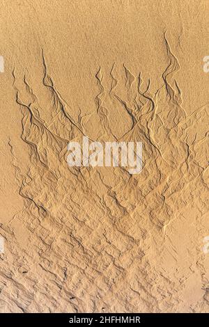 Modello islamico texture tipo sulla spiaggia di sabbia durante la bassa marea del tempo Foto Stock