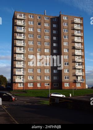 Gennaio 2013 - Appartamenti e appartamenti di proprietà del Consiglio a Swansea, Galles del Sud Foto Stock