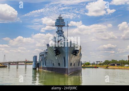 Il famoso Dreadnought Battleship Texas Foto Stock