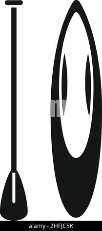 SUP kayak icona semplice vettore. Scheda a pale. Spiaggia d'acqua Illustrazione Vettoriale