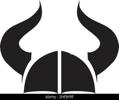 Logo vichingo design Inspiraiton modello vettoriale Illustrazione Vettoriale