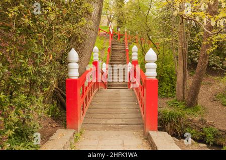 Italian Bridge, Clyne Gardens, Blackpill, Swansea, Galles del Sud, REGNO UNITO Foto Stock