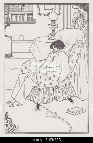 Frontespizio di una maternità malvagia. Elkin Mathews, 1895. Illustrazione di "una maternità malvagio. Un romanzo impressionista, ecc." di Walt Ruding, pubblicato da Elkin Mathews. Da "The Best of Beardsley" a cura di R. A. Walker, [The Bodley Head, London, 1948] Foto Stock