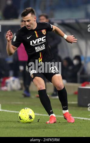 Gabriele Moncini (Benevento Calcio srl) durante il Campionato Italiano di Calcio BKT 2021/2022 - Spal vs Benevento - Ferrara, 16 gennaio 2022 Foto Stock