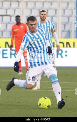 Federico Viviani (Spal) durante il Campionato Italiano di Calcio BKT 2021/2022 - Spal vs Benevento - Ferrara, 16 gennaio 2022 a Paolo Mazza s. Foto Stock