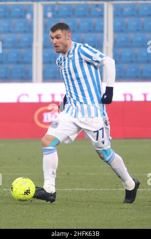 Federico Viviani (Spal) durante il Campionato Italiano di Calcio BKT 2021/2022 - Spal vs Benevento - Ferrara, 16 gennaio 2022 a Paolo Mazza s. Foto Stock