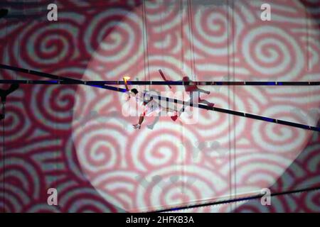 Eršffnungsfeier im Olympiastadion olimpiadi Feuer Olympische Sommerspiele 2008 in Pechino giochi olimpici estivi a Pechino 2008 © diebilderwelt / Alamy Stock Foto Stock