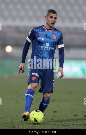 Aleandro Rosi (AC Perugia Calcio 1905) in azione durante AC Monza vs AC Perugia, partita di calcio italiana Serie B a Monza (MB), Italia, gennaio 16 2022 Foto Stock