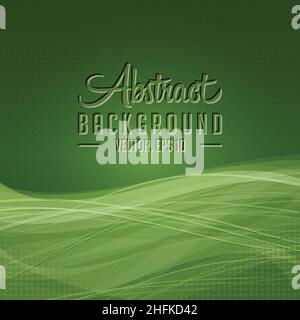 Sfondo astratto verde. Vettore e illustrazione. Illustrazione Vettoriale