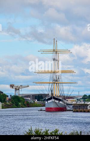Glenlee Tall Ship a Riverside Mueum, River Clyde, Glasgow Scozia Foto Stock