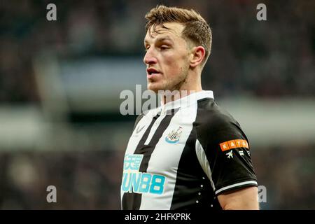 Chris Wood of Newcastle United - Newcastle United contro Watford, Premier League, St James' Park, Newcastle upon Tyne, UK - 15th gennaio 2022 solo per uso editoriale - si applicano le restrizioni DataCo Foto Stock