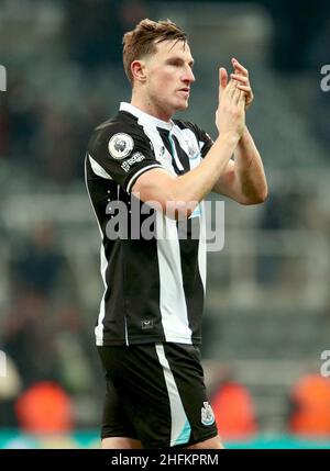 Chris Wood of Newcastle United - Newcastle United contro Watford, Premier League, St James' Park, Newcastle upon Tyne, UK - 15th gennaio 2022 solo per uso editoriale - si applicano le restrizioni DataCo Foto Stock