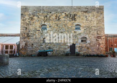 Il Torrente di Southsea Castle, Southsea, Portsmouth, Regno Unito Foto Stock