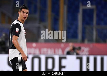 Foto Alfredo Falcone - LaPresse17/06/2020 Roma ( Italia)Sport CalcioJuventus - NapoliFiinale Coppa Italia Coca Cola 2019 2020 - Stadio Olimpico di RomaNella foto:ronaldoPhoto Alfredo Falcone - LaPresse17/06/2020 Roma (Italia)Sport SoccerJuventus - Napolipico Italiano coca cola finale Match 2019 2020 - Olimpico:lo Stadio di ronaldo Foto Stock