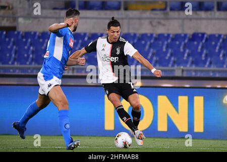 Foto Alfredo Falcone - LaPresse17/06/2020 Roma ( Italia)Sport CalcioJuventus - NapoliFiinale Coppa Italia Coca Cola 2019 2020 - Stadio Olimpico di RomaNella foto:ronaldoPhoto Alfredo Falcone - LaPresse17/06/2020 Roma (Italia)Sport SoccerJuventus - Napolipico Italiano coca cola finale Match 2019 2020 - Olimpico:lo Stadio di ronaldo Foto Stock