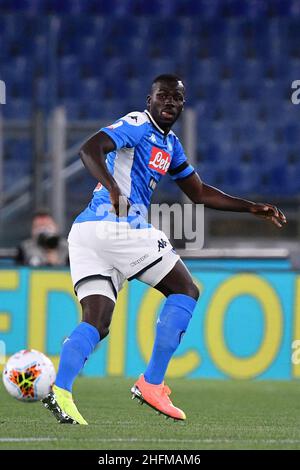 Alfredo Falcone - LaPresse 17/06/2020 Roma (Italia) Sport Soccer Juventus - Napoli Italian coca cola Cup Final Match 2019 2020 - Stadio Olimpico di Roma nella foto:koulibaly Foto Stock