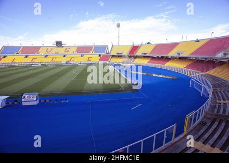 Donato Fasano/LaPresse 22 Giugno, 2020 Lecce, Italia sport soccer Lecce vs Milano - Campionato Italiano Calcio League A TIM 2019/2020 - Stadio Via del Mare. Nella foto: Lo stadio vuoto Foto Stock