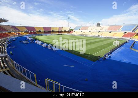 Donato Fasano/LaPresse 22 Giugno, 2020 Lecce, Italia sport soccer Lecce vs Milano - Campionato Italiano Calcio League A TIM 2019/2020 - Stadio Via del Mare. Nella foto: Lo stadio vuoto Foto Stock