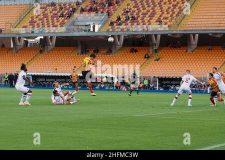 Donato Fasano/LaPresse 22 Giugno, 2020 Lecce, Italia sport soccer Lecce vs Milano - Campionato Italiano Calcio League A TIM 2019/2020 - Stadio Via del Mare. Nella foto: BIAGIO MECCARIELLO Foto Stock