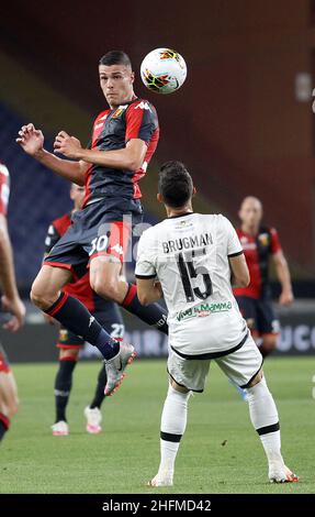 LaPresse - Tano Pecoraro 23 Giugno 2020 Città Genova - (Italia) Sport Calcio Genova vs Parma Campionato Italiano di Calcio Lega A TIM 2019/2020 - Stadio "Luigi Ferraris" nella foto: Favilli andrea Foto Stock