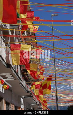 Cafaro/LaPresse 29 giugno 2020 Benevento, Italia sport soccer Benevento vs Juve Stabia - Campionato Italiano di calcio BKT 2019/2020 - Stadio Vigorito. Nella foto: Backstage per le celebrazioni la promozione in Serie A del Team Benevento Foto Stock