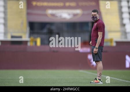 LaPresse - Fabio Ferrari 30 giugno 2020 Torino, Italia sport calcio ESCLUSIVO TORINO FC Torino FC vs S.S.Lazio - Campionato Italiano Calcio League A TIM 2019/2020 - Stadio Olimpico Grande Torino. Nella foto:Andrea Belotti (Torino FC); Foto Stock